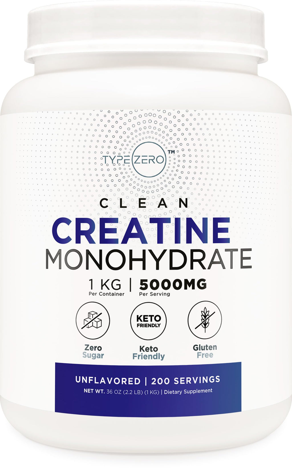 Unflavored Micronized Creatine Monohydrate 1 KG T8543