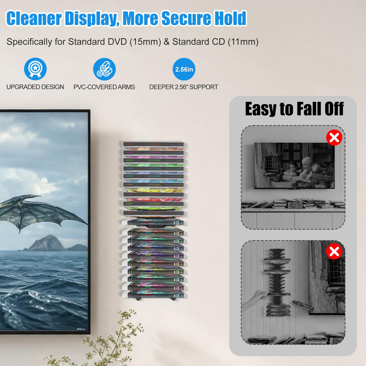 Anti-Drop CD Storage Shelf 6 Pack Q4266