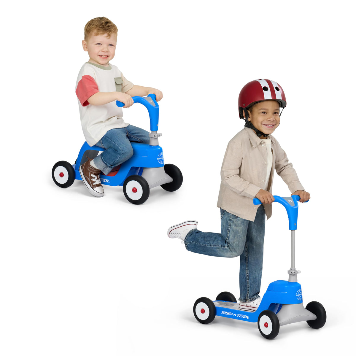 Blue/Red/Pink 4-Wheel Kids Scooter V280265