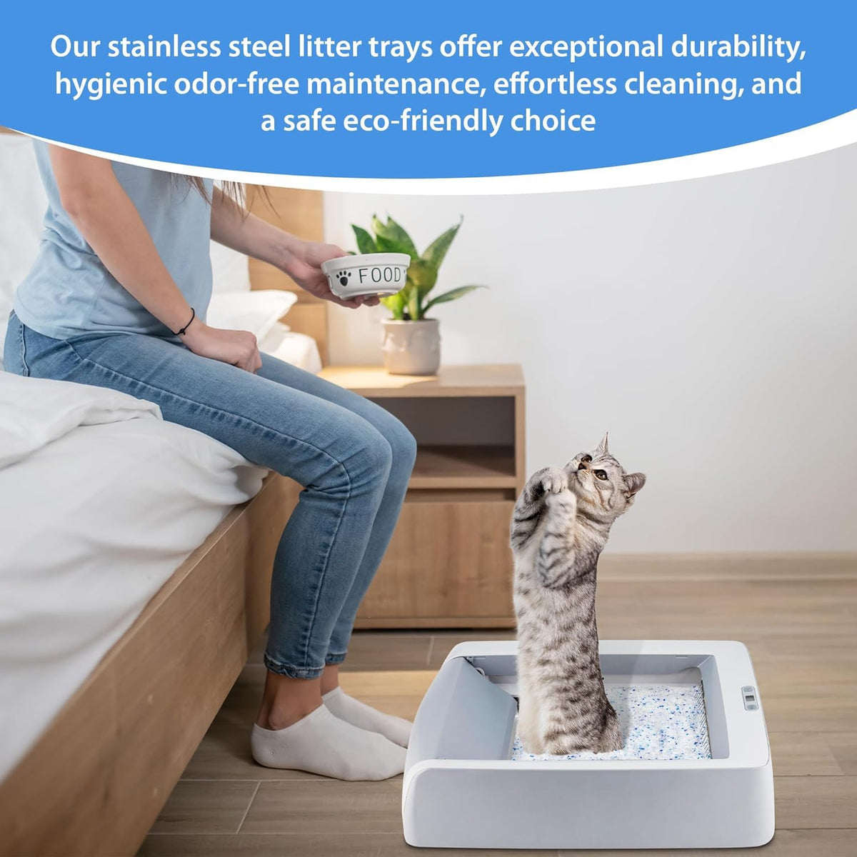 Stainless Steel Reusable Litter Tray T14864