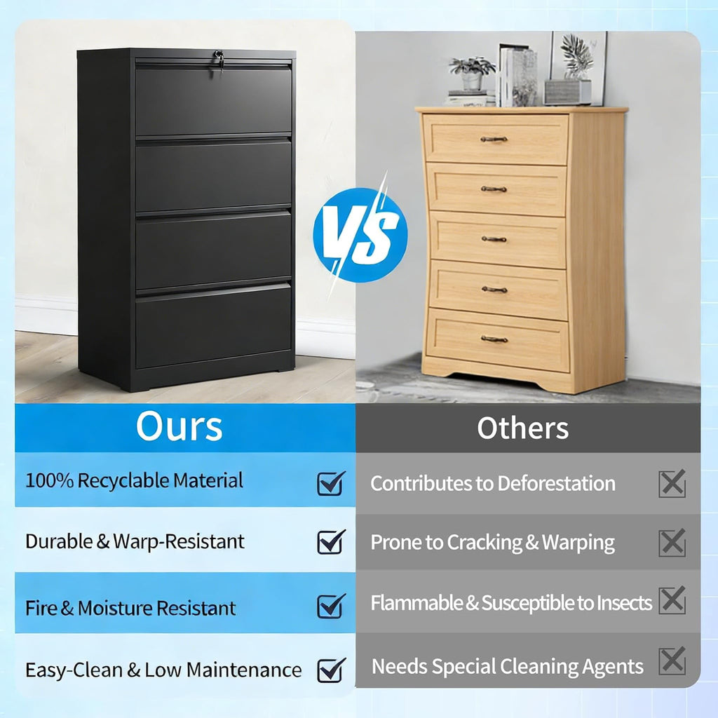 4 Drawer Steel File Cabinet with Lock B2872