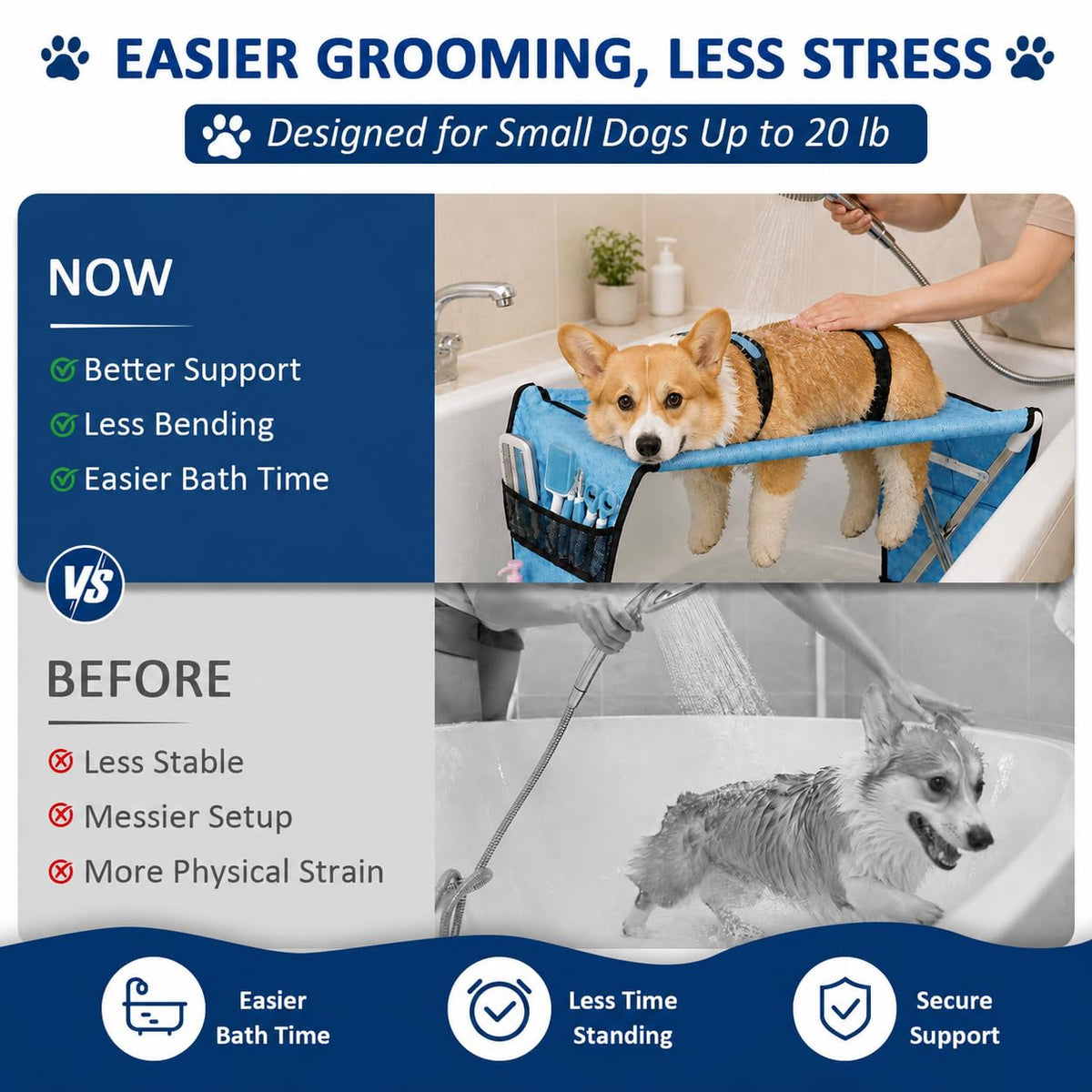 Pet Grooming Hammock with Stand K9829