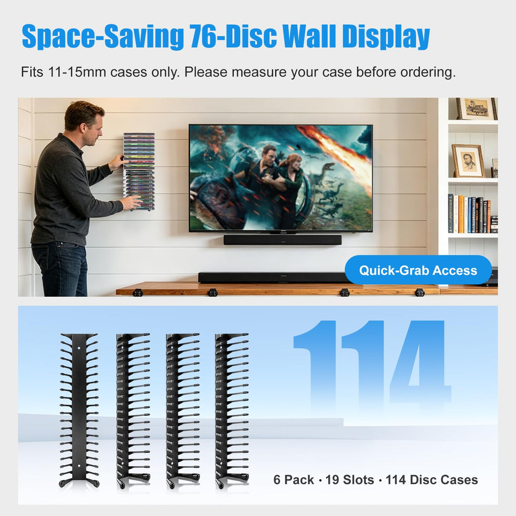 Anti-Drop CD Storage Shelf 6 Pack Q4266