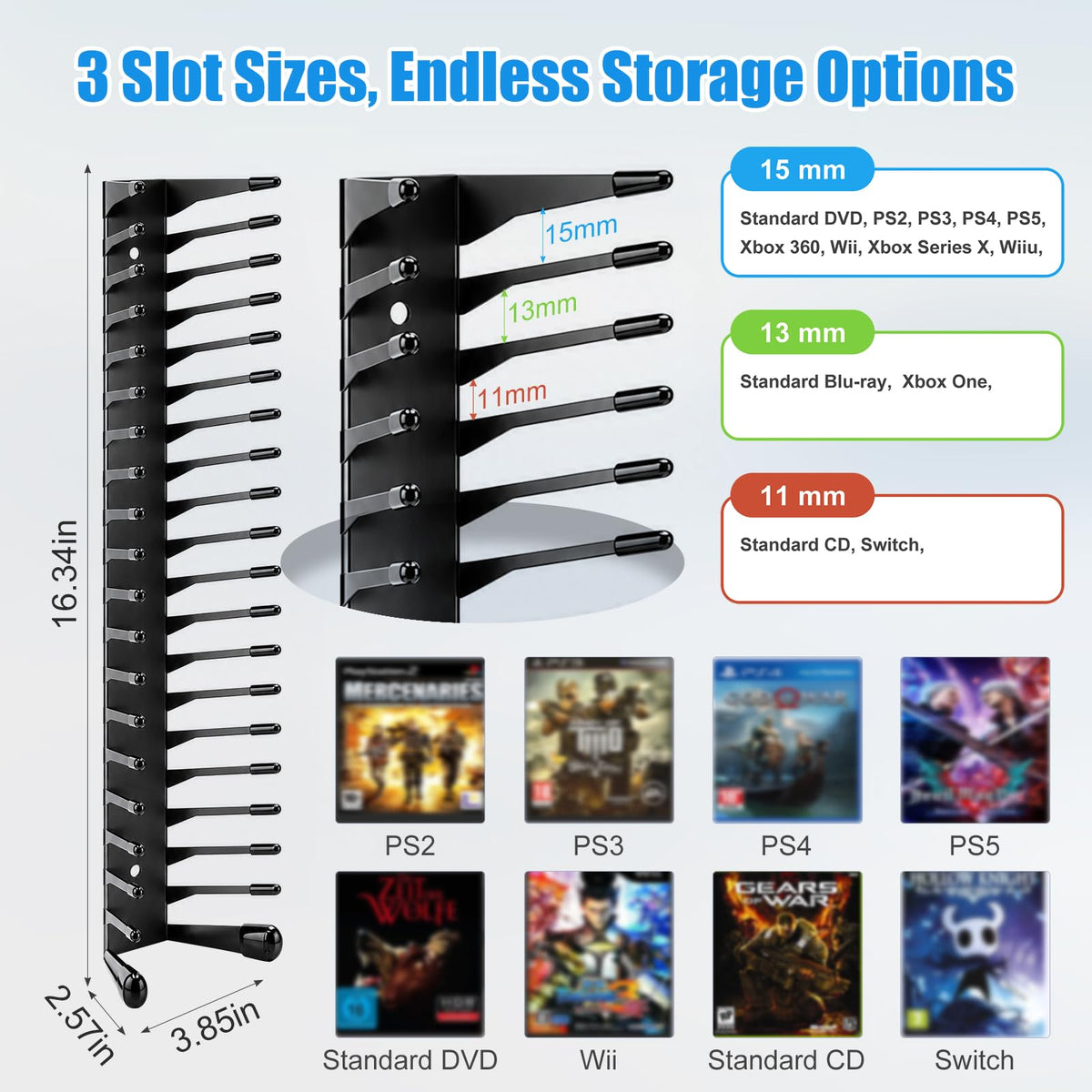 Anti-Drop CD Storage Shelf 6 Pack Q4266