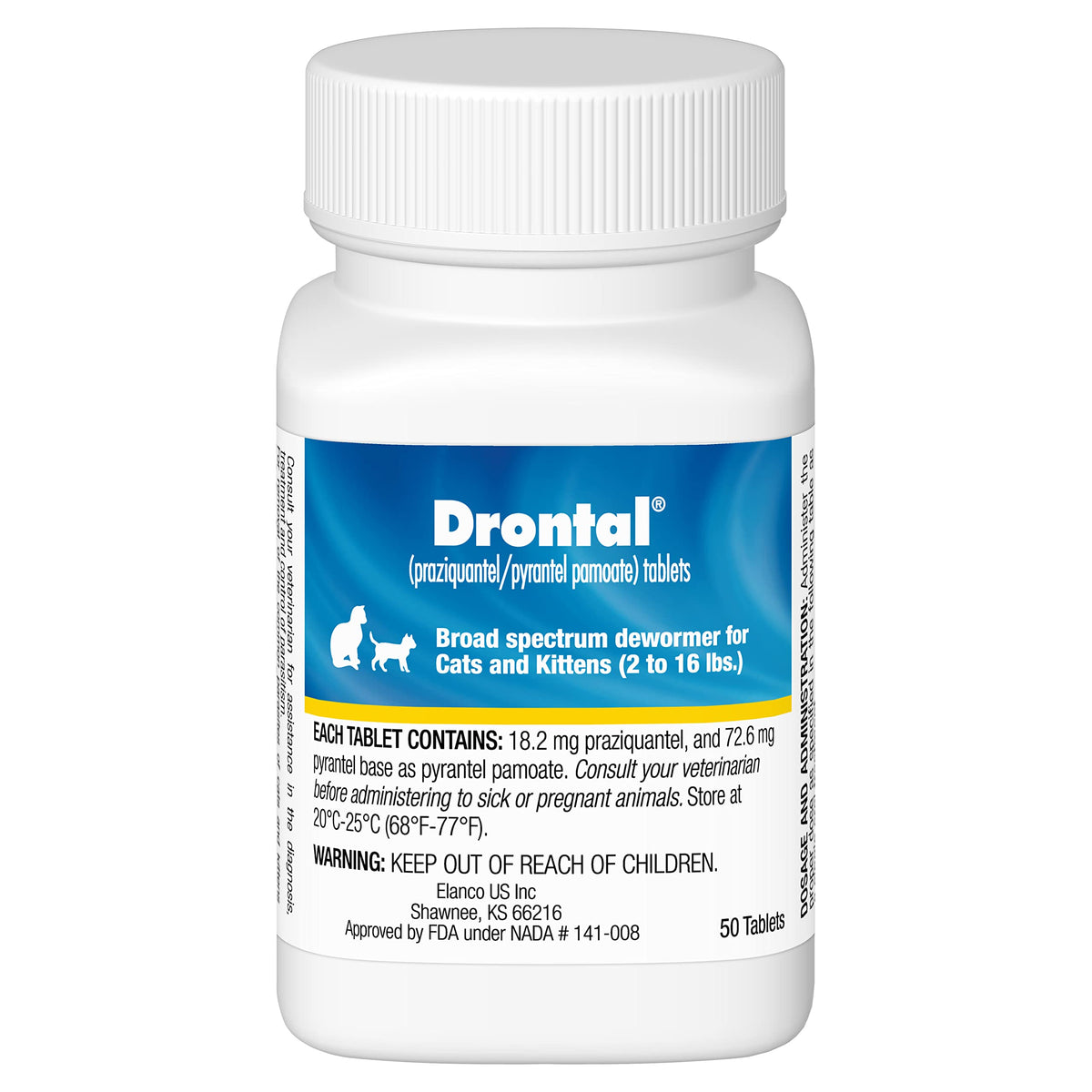 Cat and Kitten Dewormer 50 Tablets Q63335