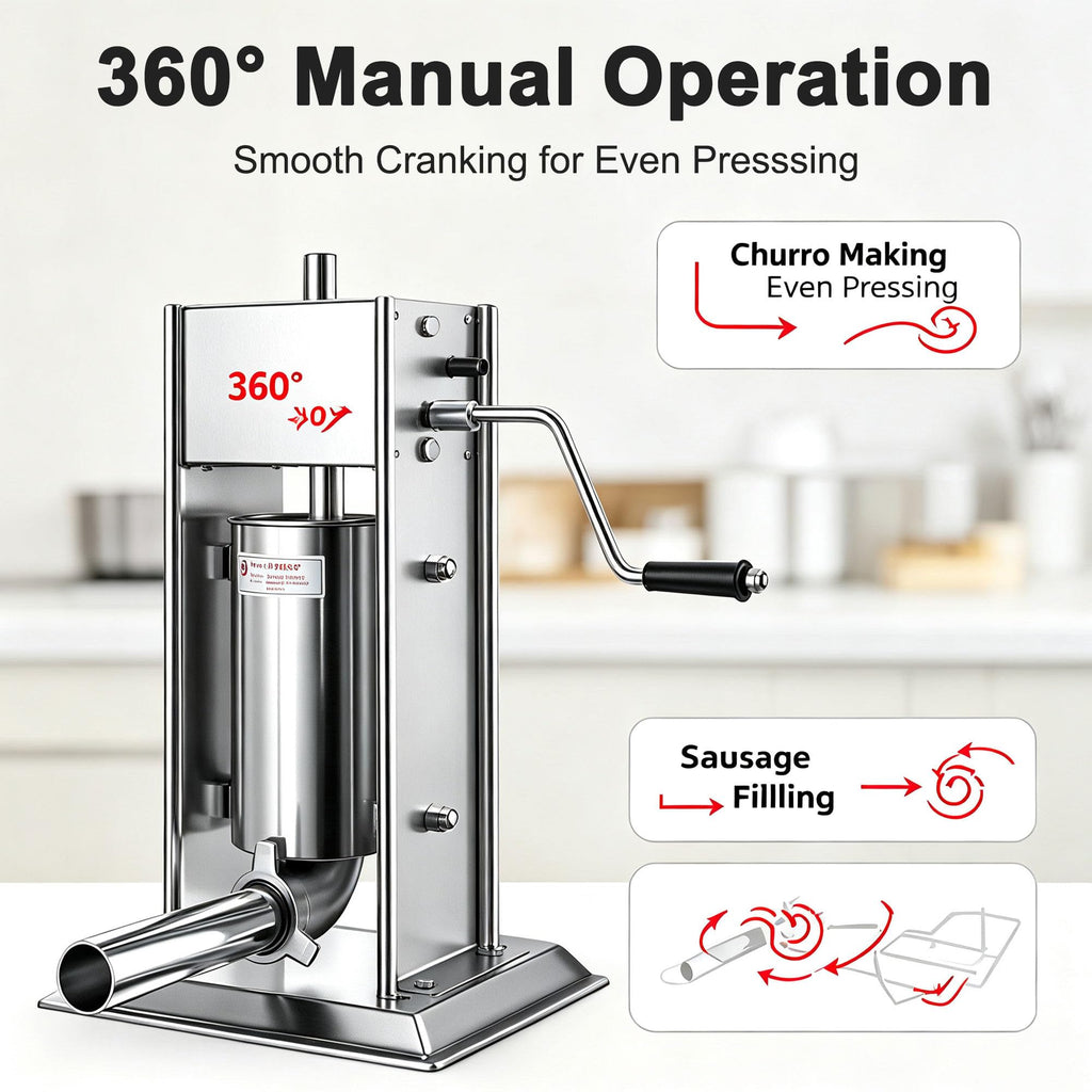 3L/5L/7L Sausage Stuffer & Churro Maker 304 Stainless Steel O880