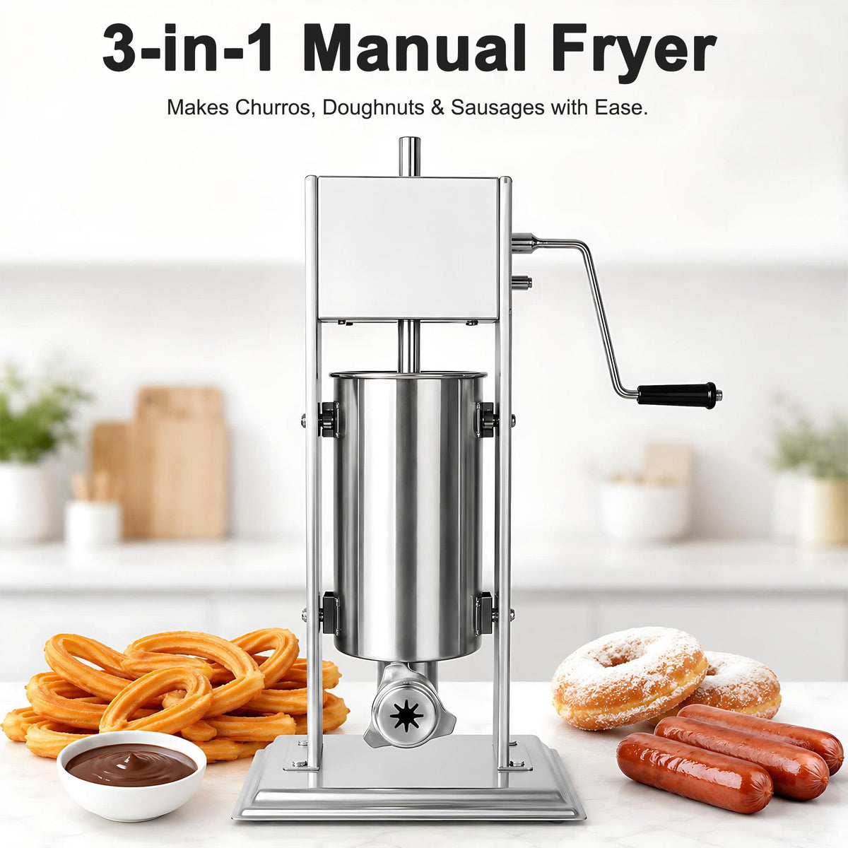 3L/5L/7L Sausage Stuffer & Churro Maker 304 Stainless Steel O880