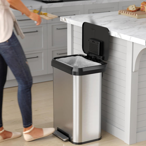 13.2 Gallon Stainless Steel Kitchen Trash Can G823