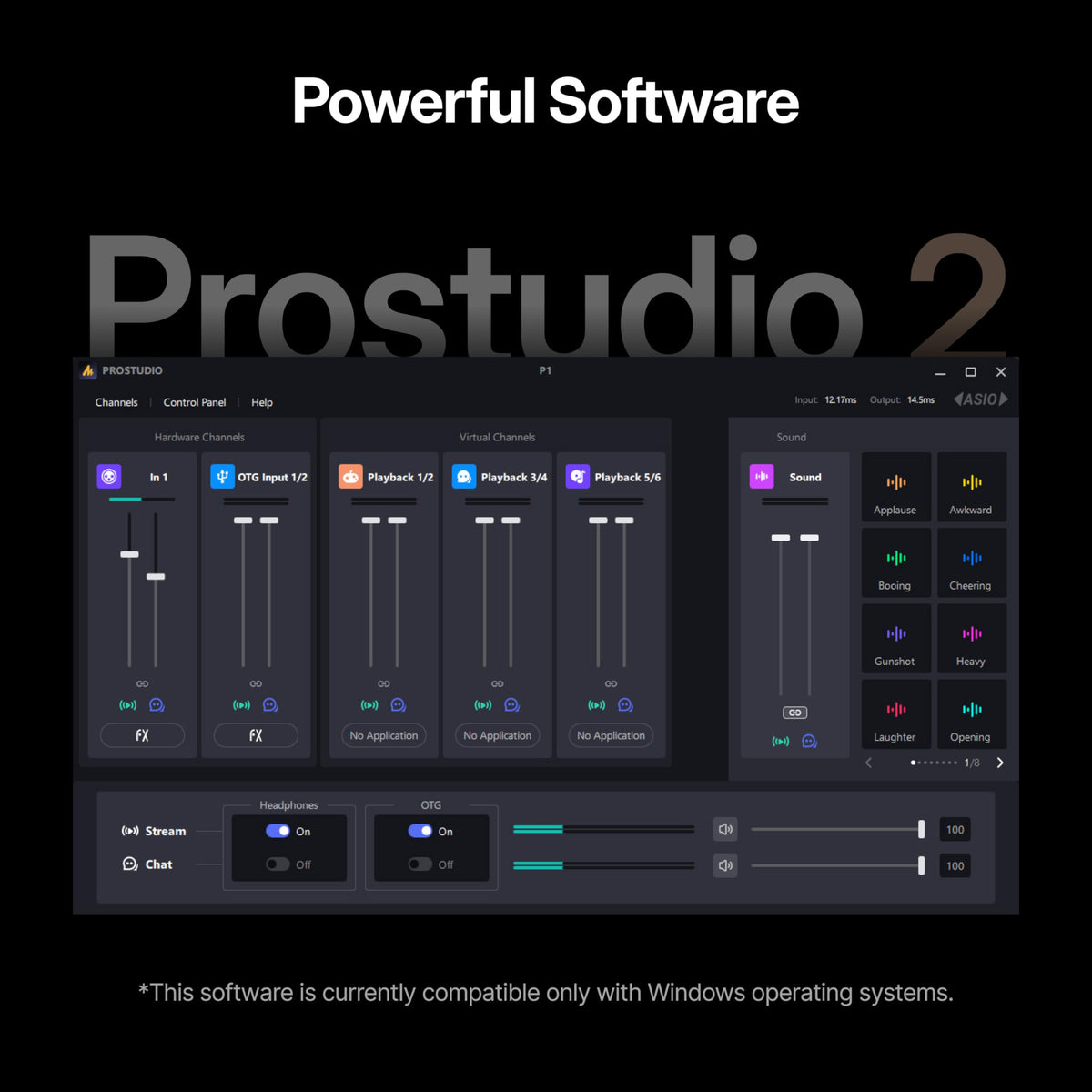 USB Audio Interface with 70dB Gain F207470