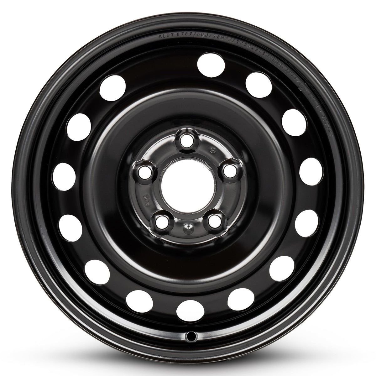 16 Inch Black Painted Steel Rim W298