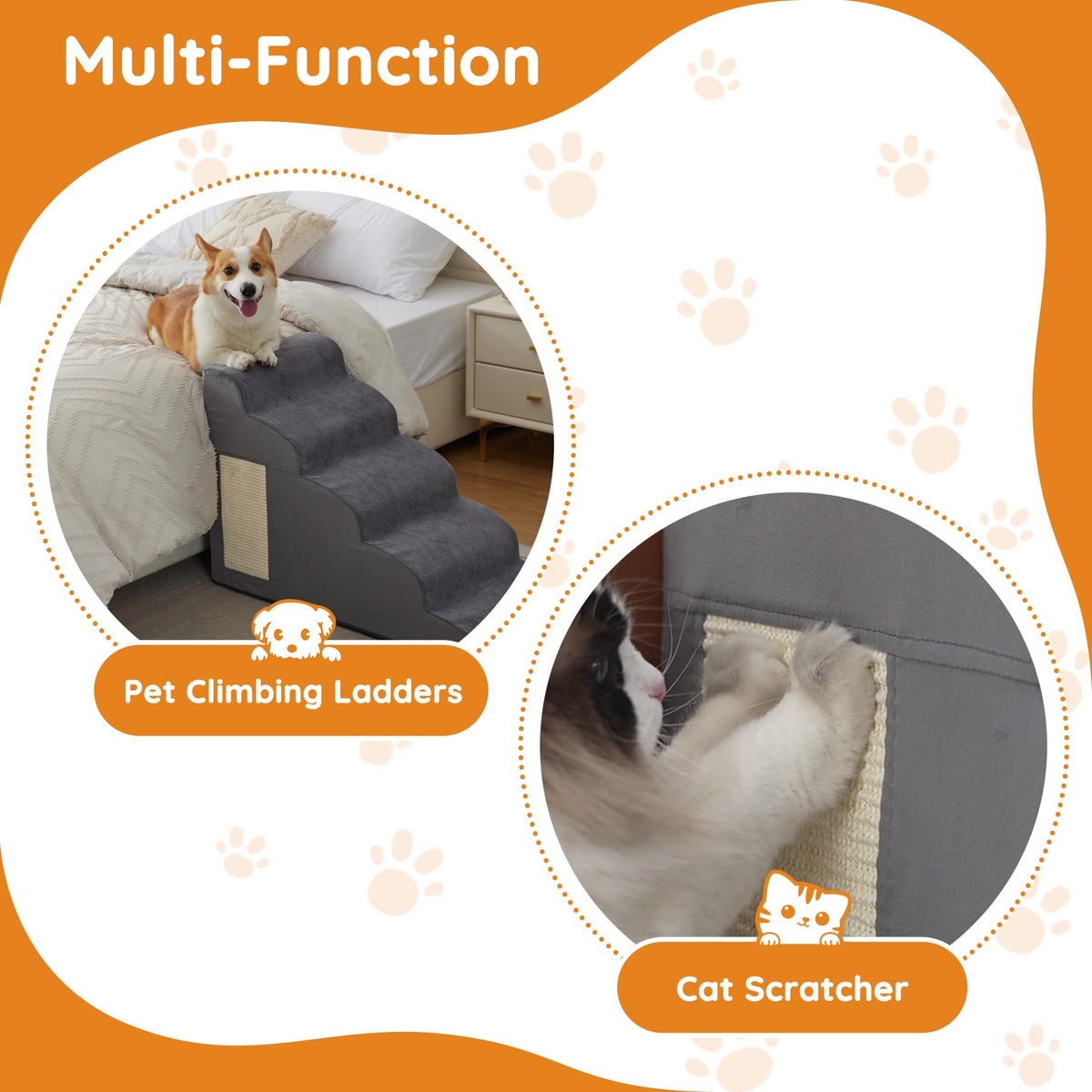 Dog Stairs 2-Step Grey R671513