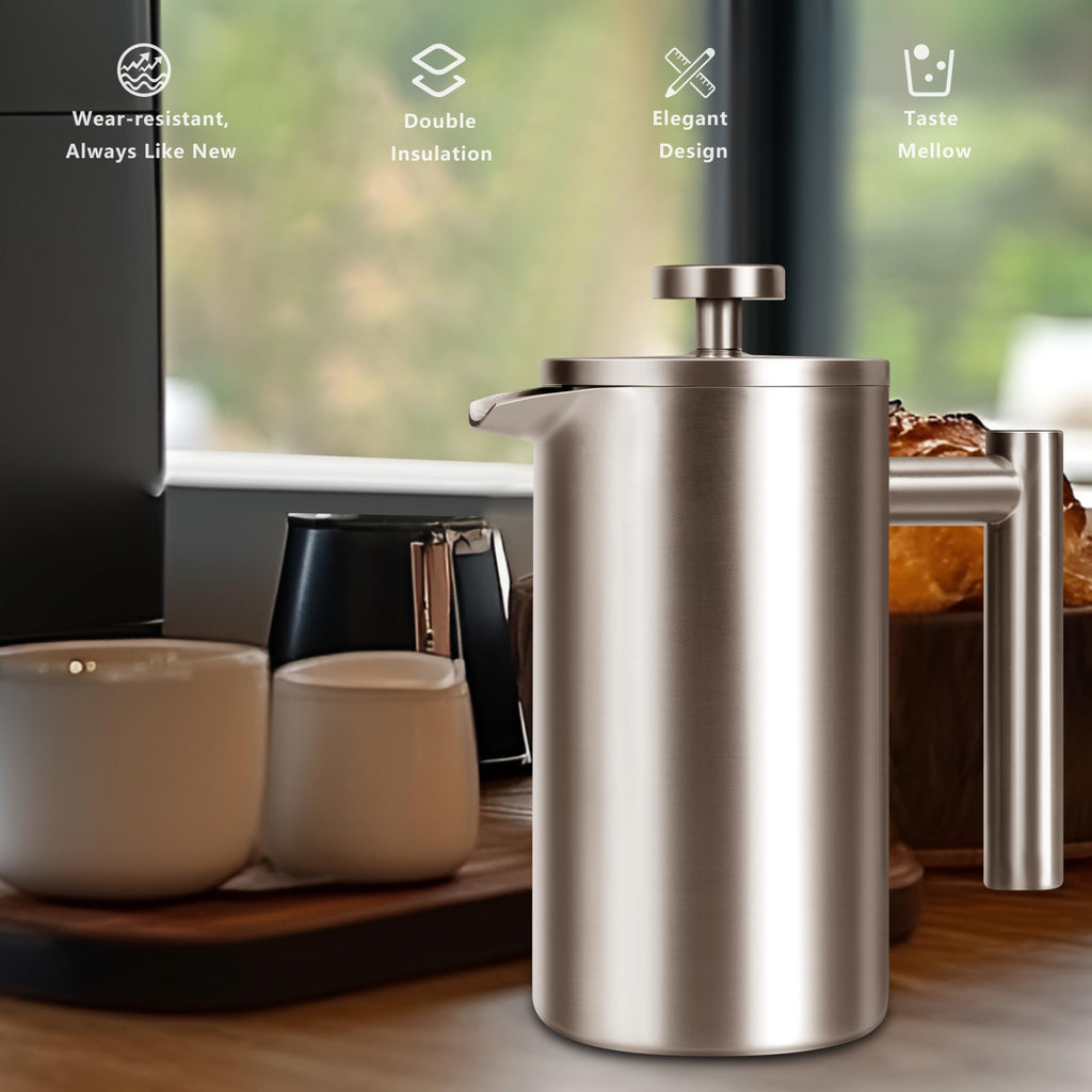 34 OZ Stainless Steel French Press Y1964