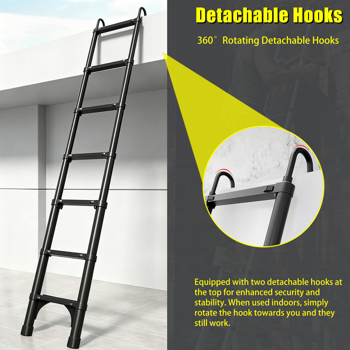 Telescoping Ladder 20FT with Stabilizer O393