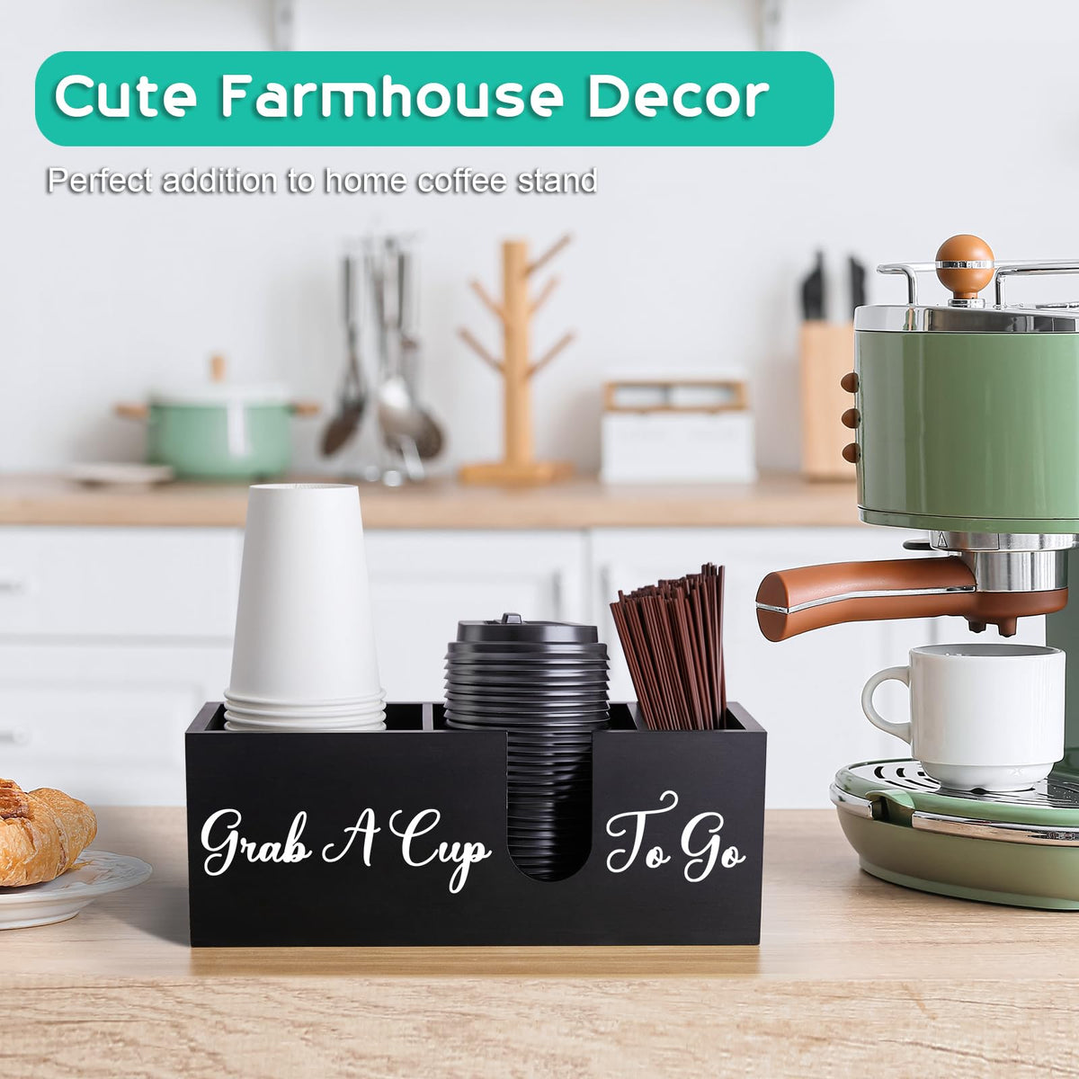 Wood Coffee Cup Holder for Countertop N390642