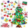 Felt Christmas Tree for Toddlers, 3.2ft Wall Hanging DIY Xmas Decorations with String Light P700077
