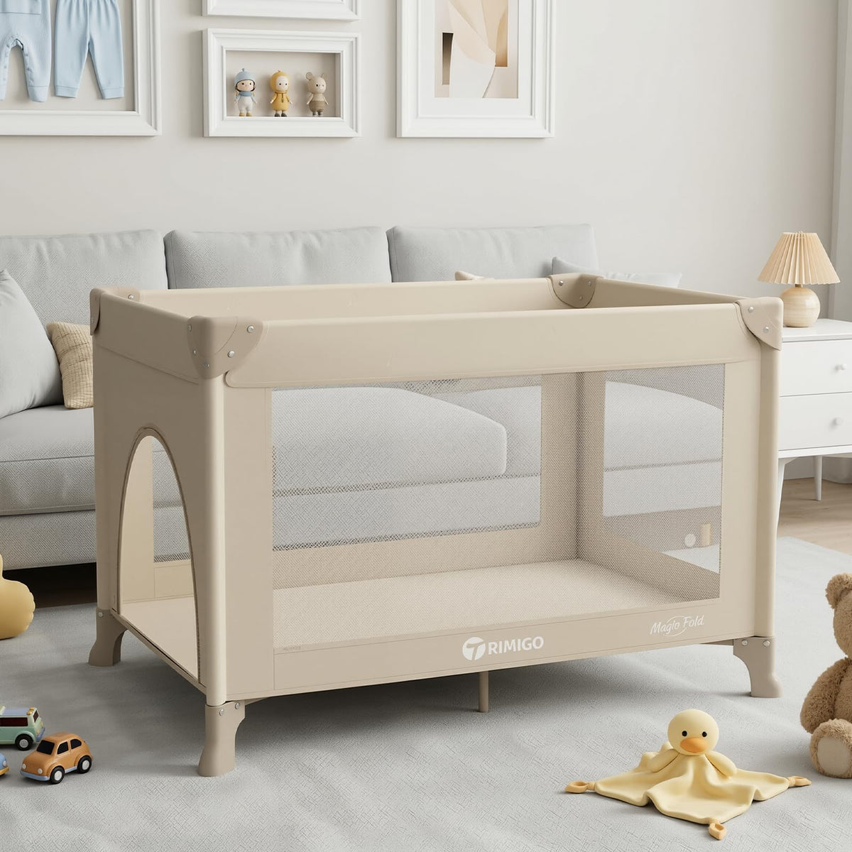 Portable Baby Playard with Mattress, Khaki E210