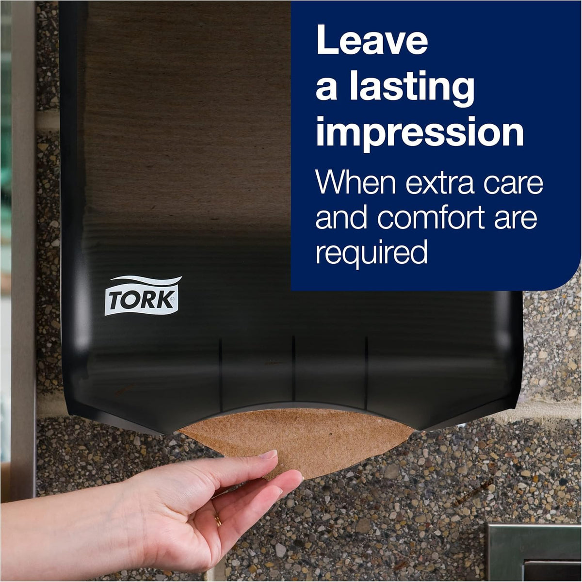 Black Multifold Hand Towel Dispenser with Multifold Hand Towel D65662