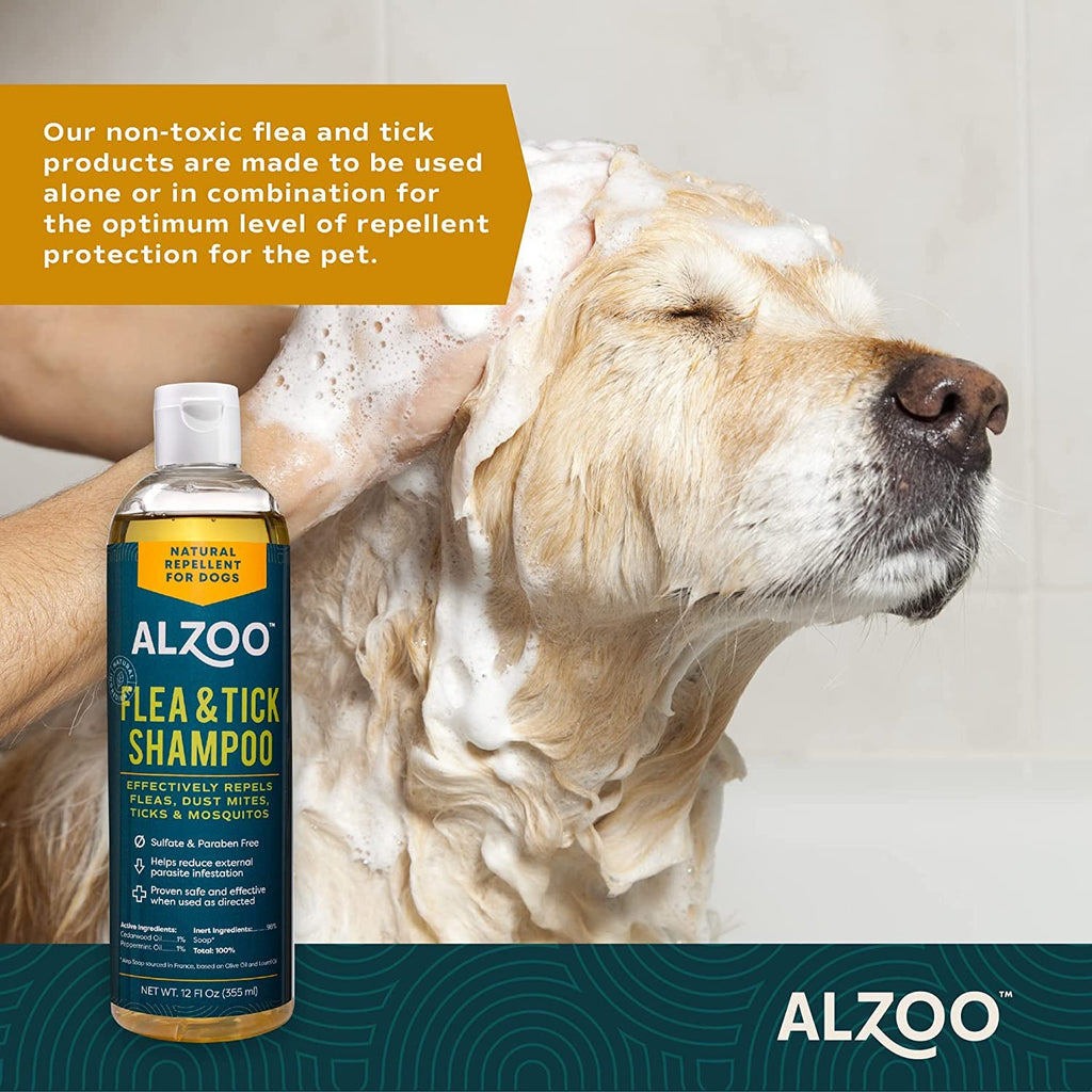 Plant Based Flea and Tick Repellent Dog Shampoo 12 Fl. Oz. H206