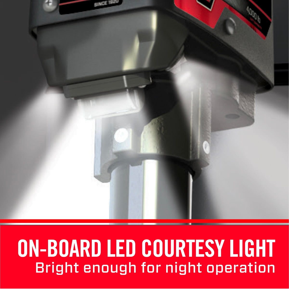 Powered Trailer Jack, A-Frame, 3,500 lbs. Lift Capacity, Bolt-On, 14 Inch Travel C9877
