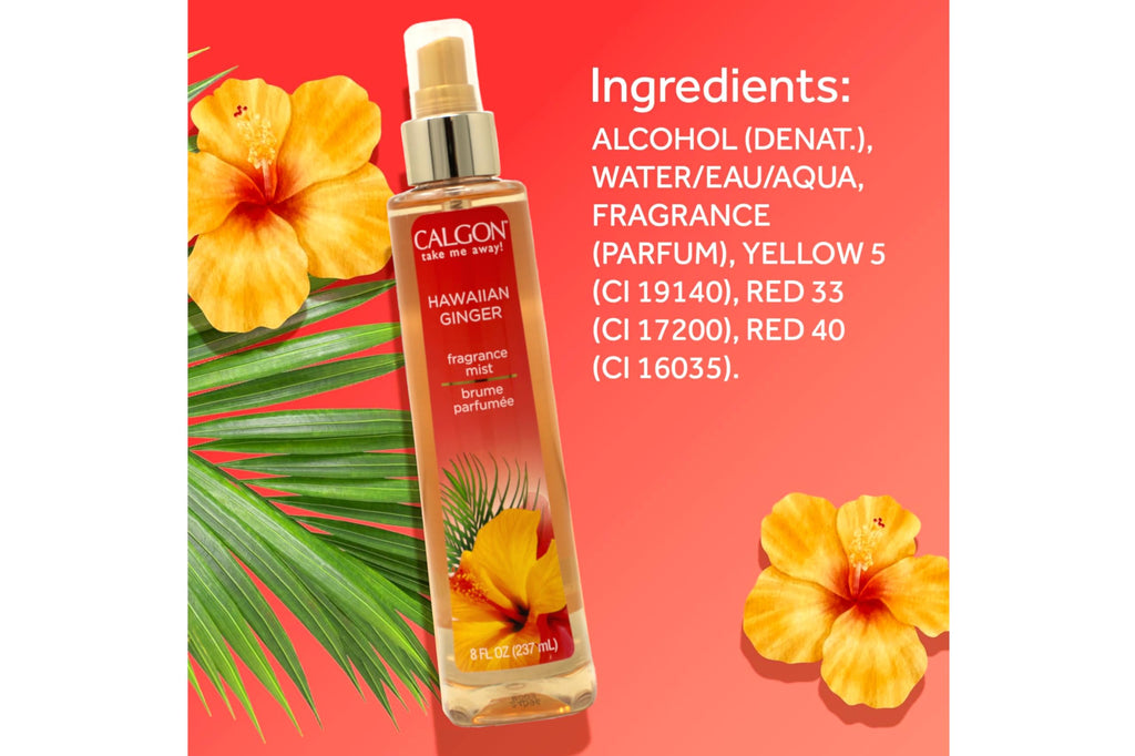 Hawaiian Ginger Fragrance Body Mist 8 oz Pack of 4 O7523