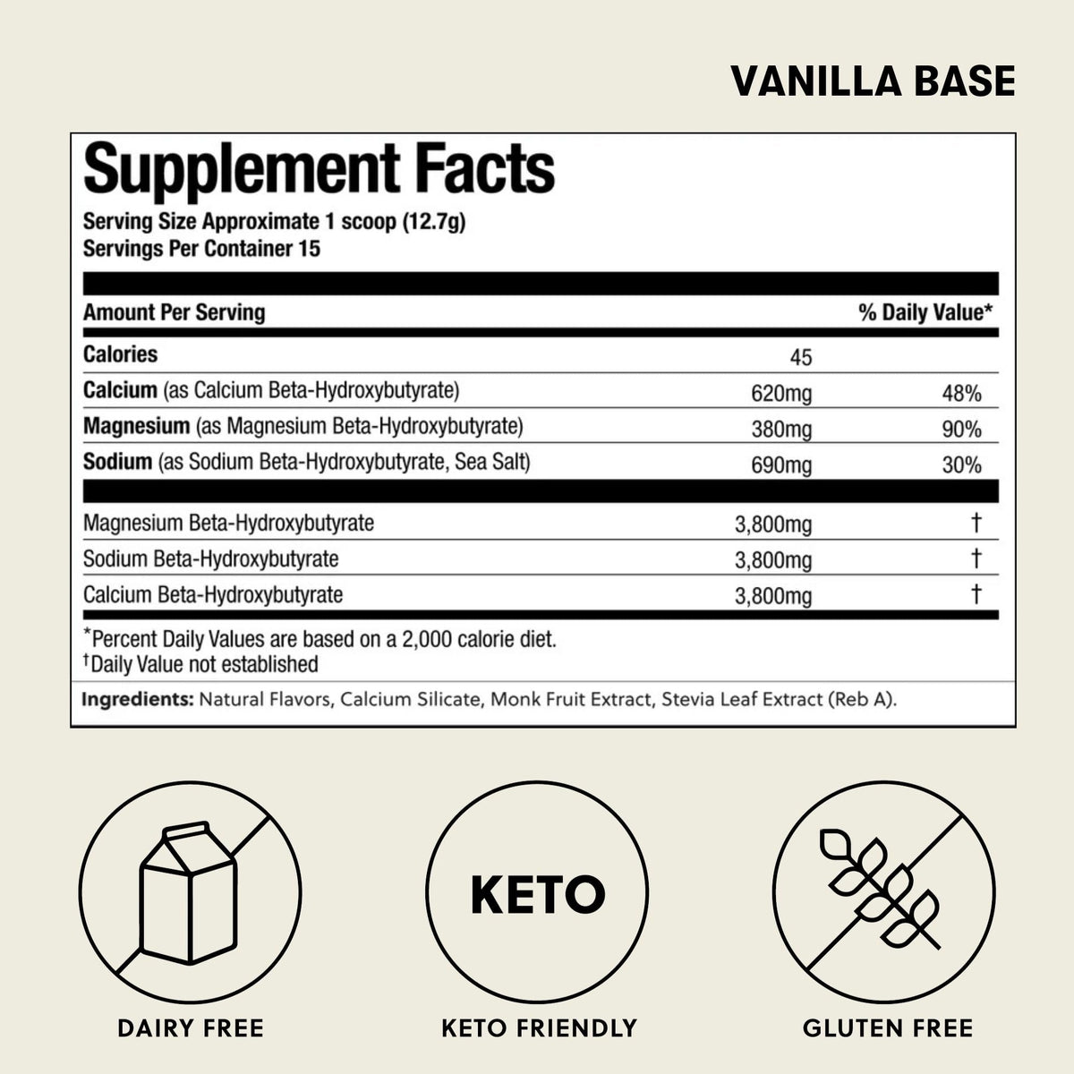 Exogenous Ketones Vanilla + Ketone Test Strips U913495