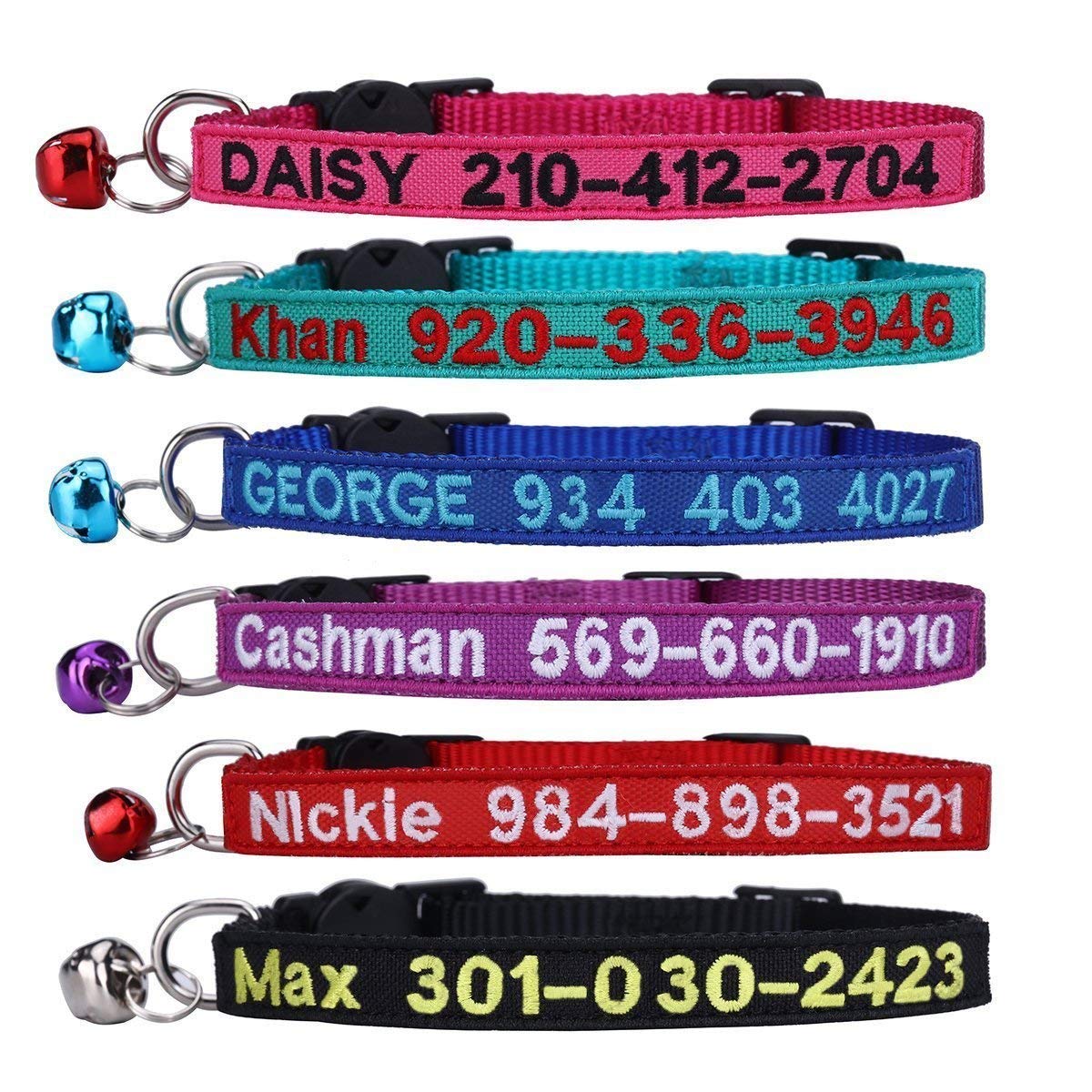 Nylon Cat Collar with Bell F69825
