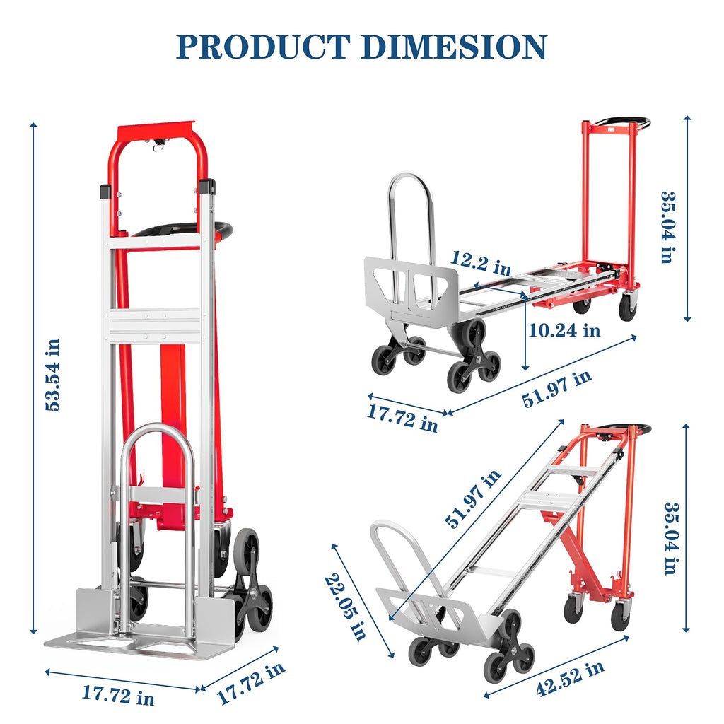 1000 lb Aluminum Steel Convertible Hand Truck G691