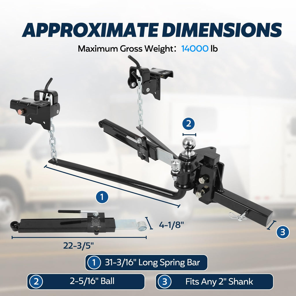 Weight Distribution Hitch with Sway Control Bar K149