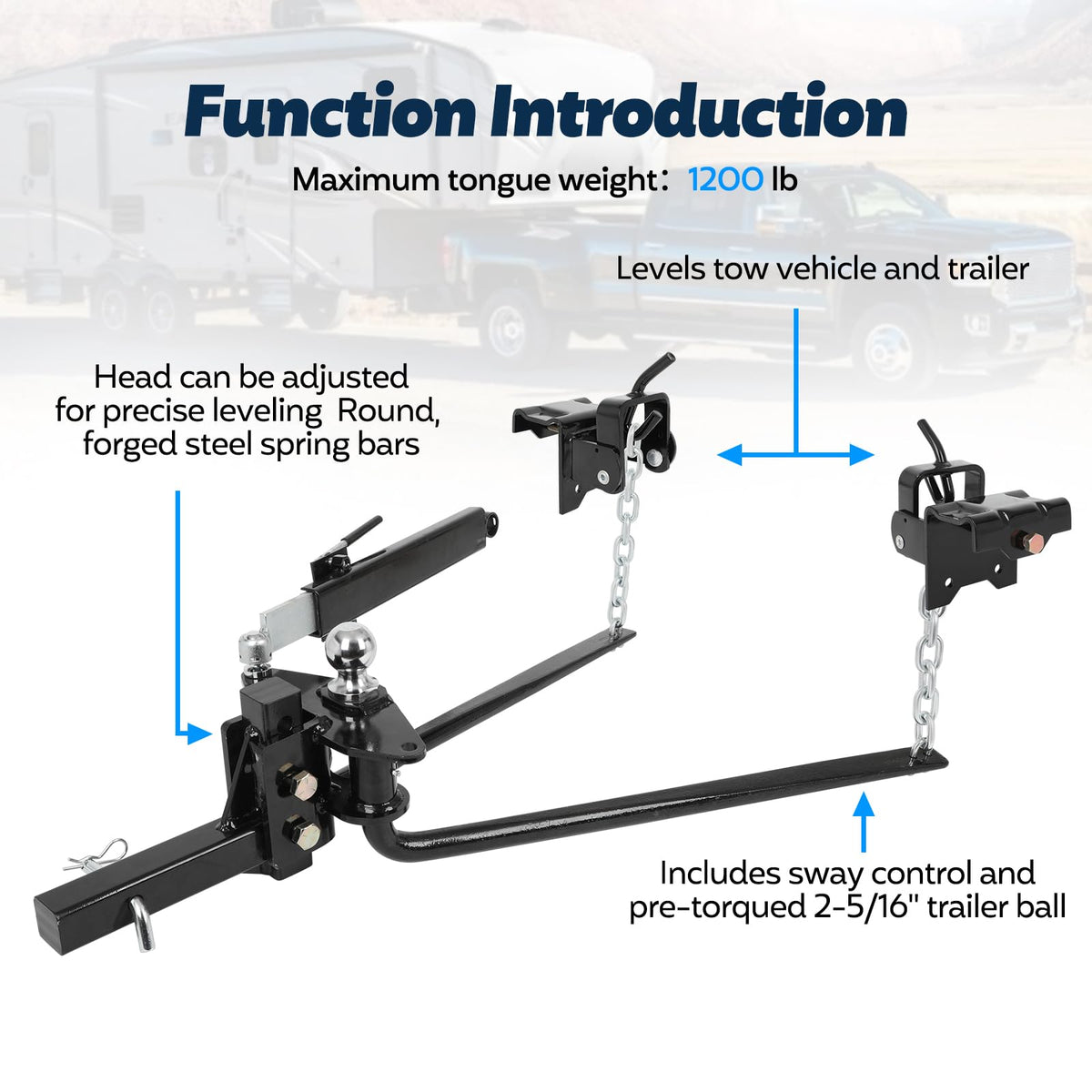 Weight Distribution Hitch with Sway Control Bar K149