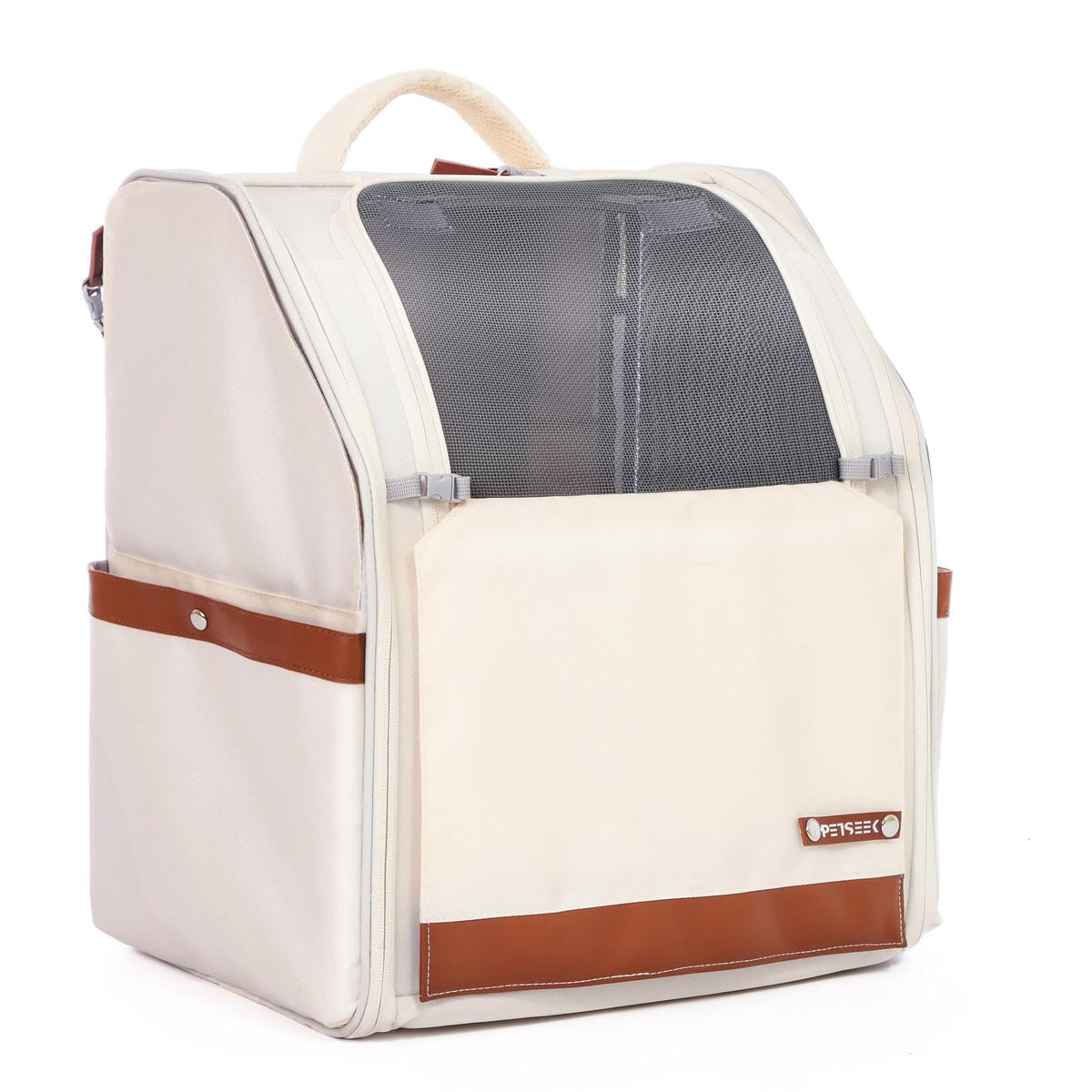 White Breathable Mesh Pet Backpack N5961