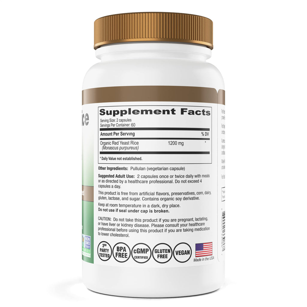 Red Yeast Rice 1200 mg 120 Capsules L7973
