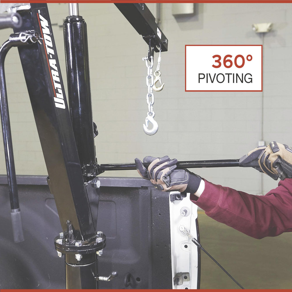 Hydraulic Pickup Truck Crane with Hand Winch 2000-Lb. Capacity U45220
