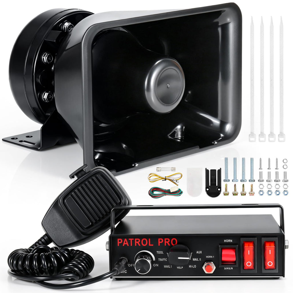 Police Siren PA System with Handheld Mic H3680