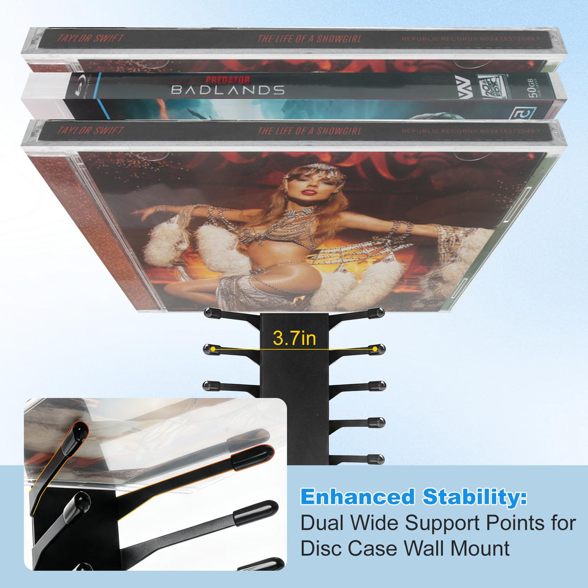 Anti-Drop CD Storage Shelf 6 Pack Q4266