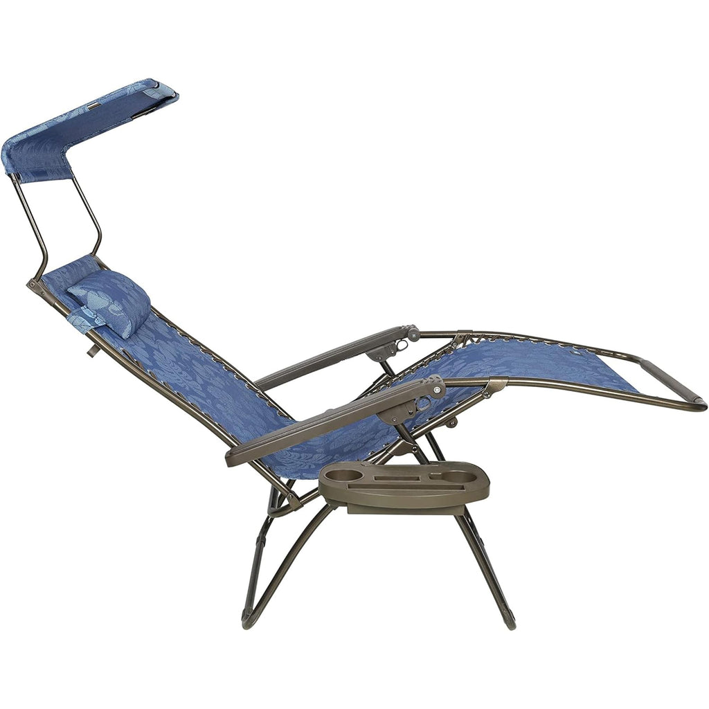 Blue Set of 2 Zero Gravity Outdoor Lounge Chair D429