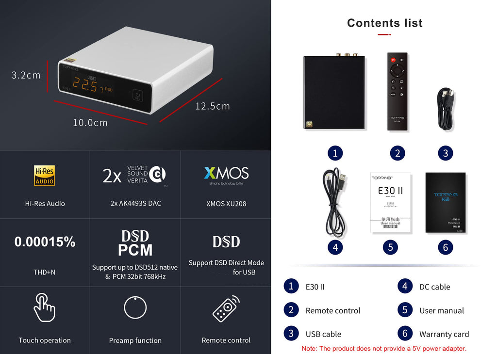Black DAC Preamp Audio Decoder R6377