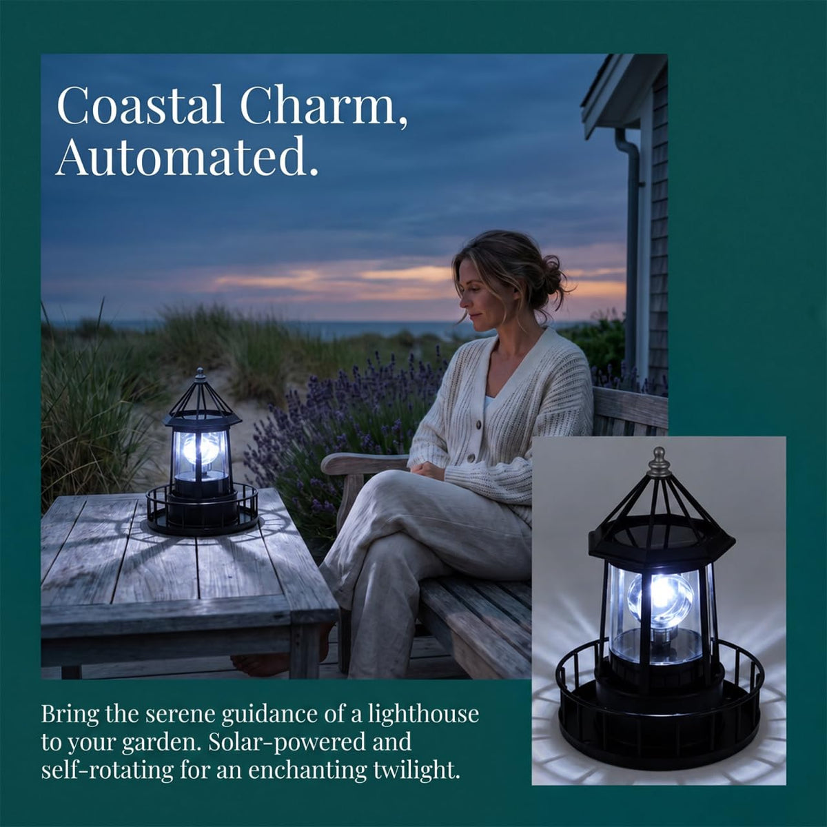 Solar Lighthouse Lamp W28076