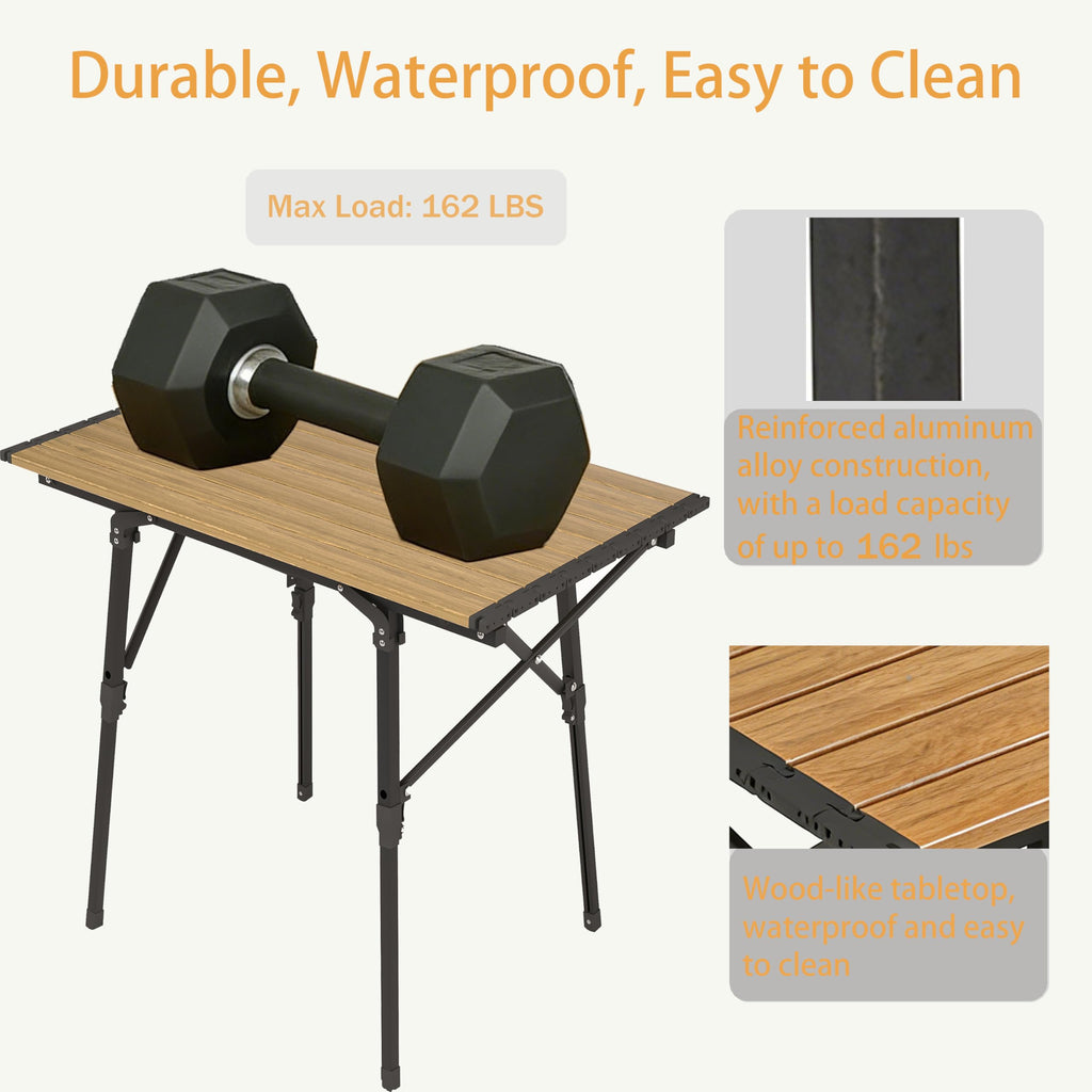 Lightweight Aluminum Alloy Folding Camping Table with Carry Bag I1323