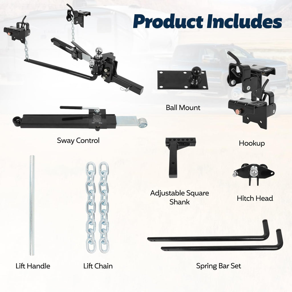 Weight Distribution Hitch with Sway Control Bar K149