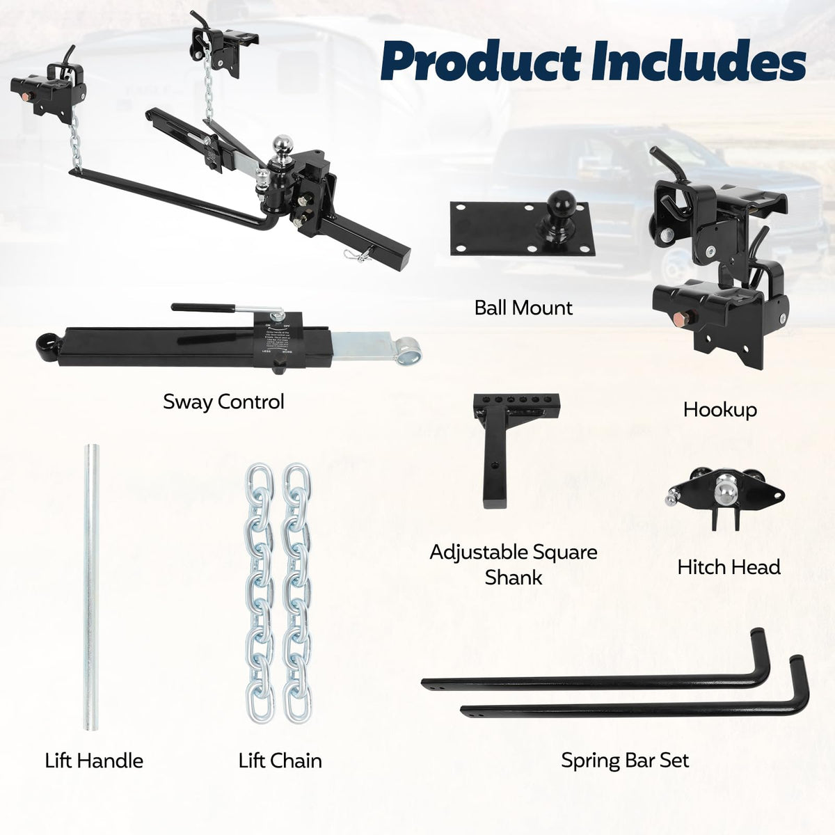 Weight Distribution Hitch with Sway Control Bar K149