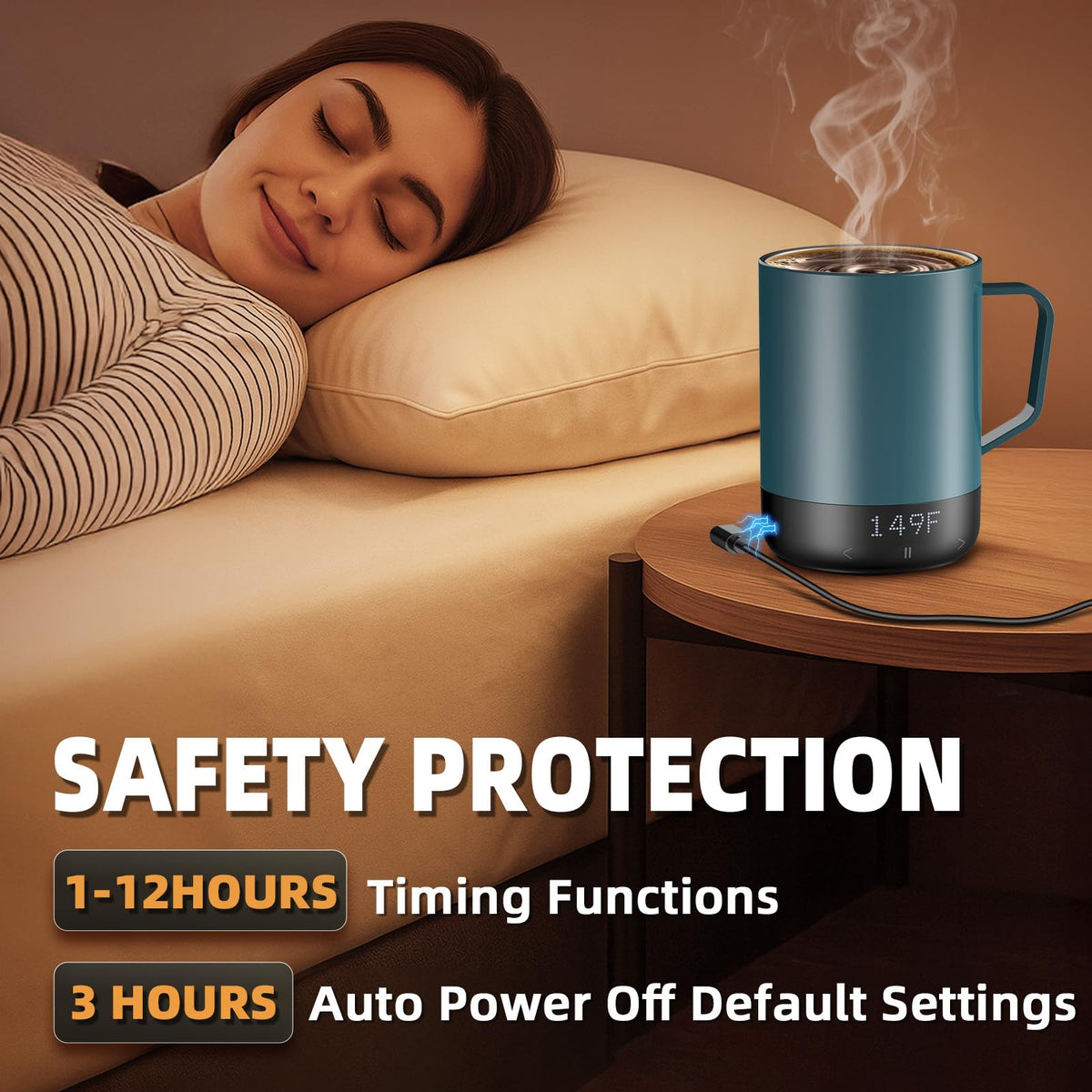 14 Oz Rechargeable Self Heating Coffee Mug W872566