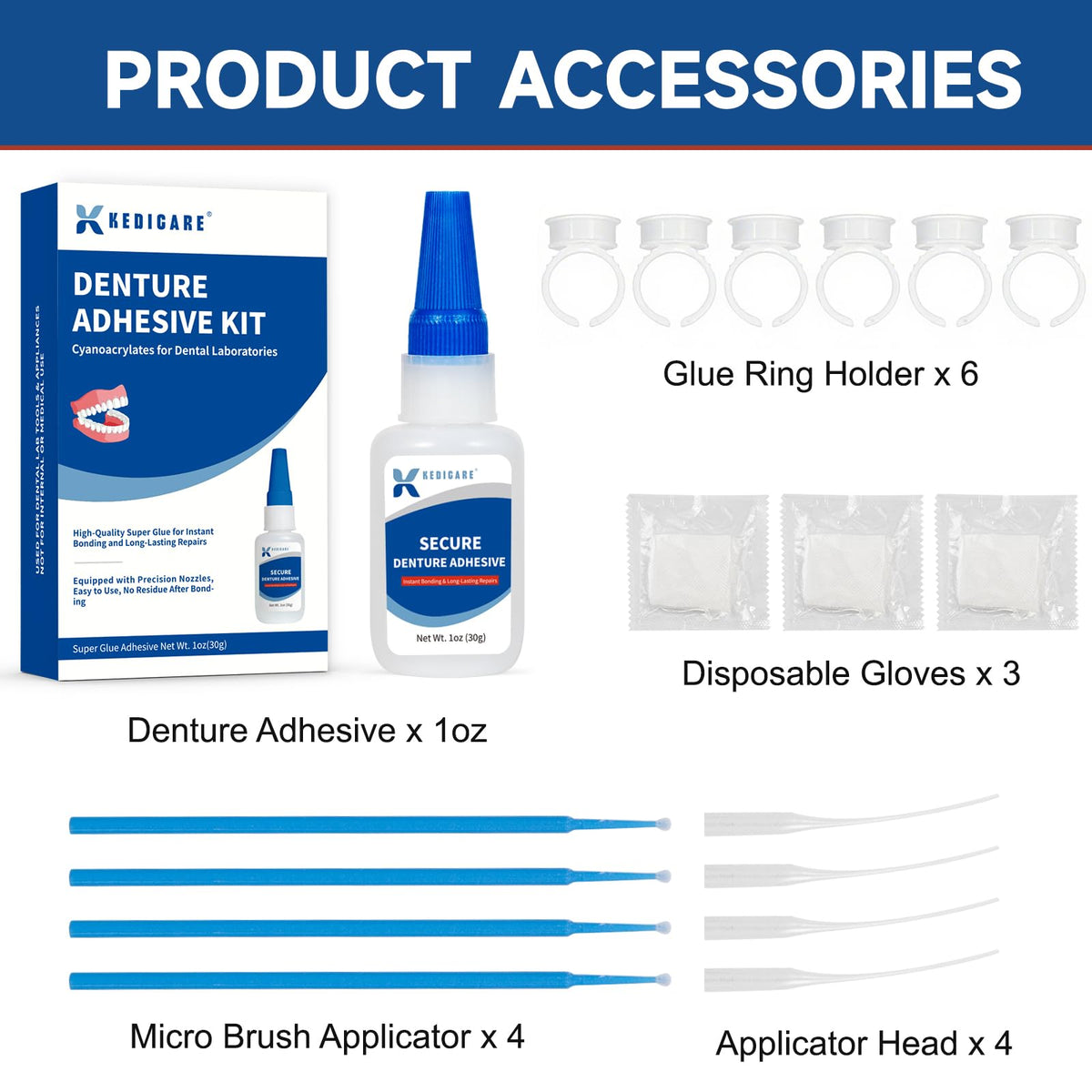 Denture Repair Glue Kit 1oz N33526