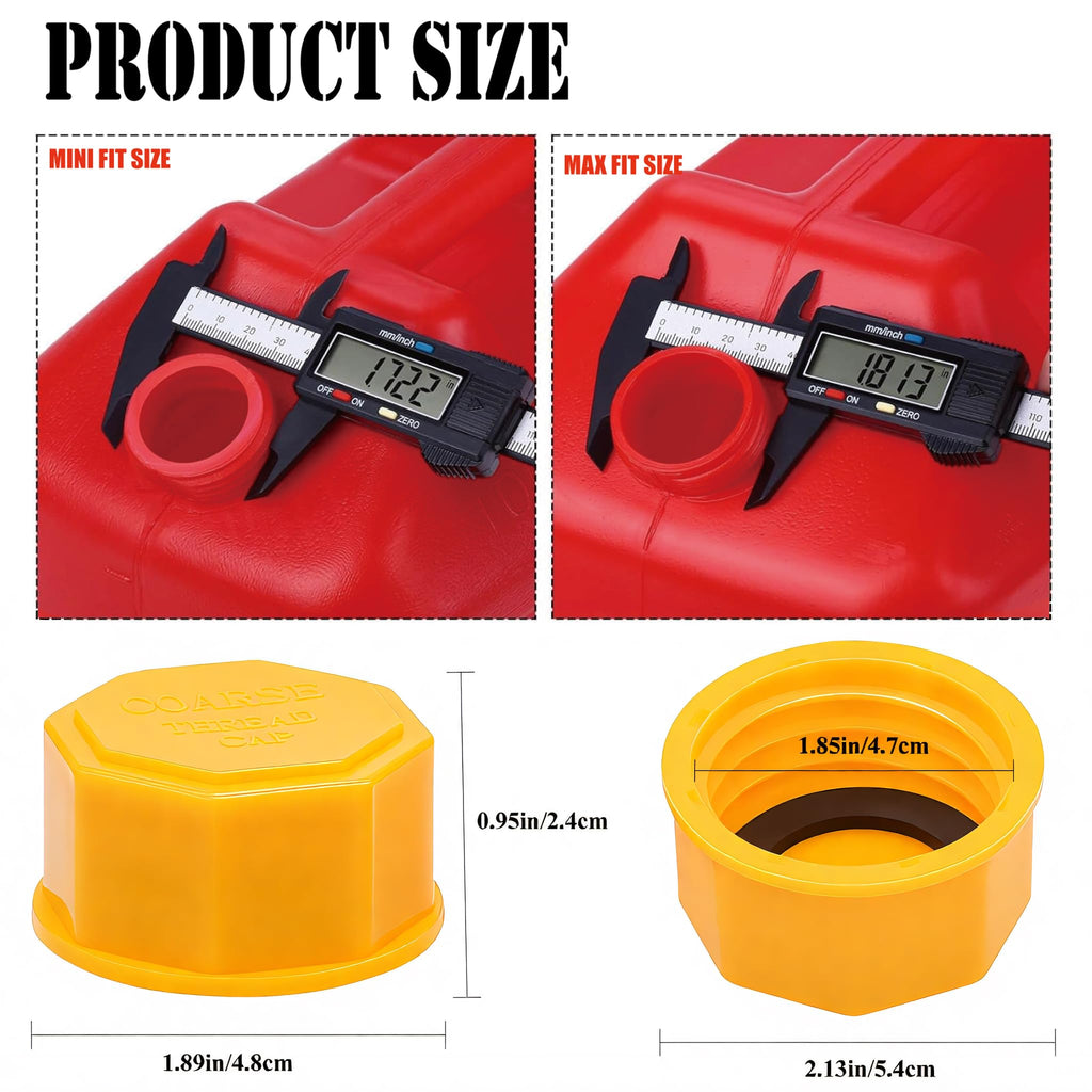 2PCS 5 Gallon Replacement Gas Can Caps Coarse Thread HDPE B43027