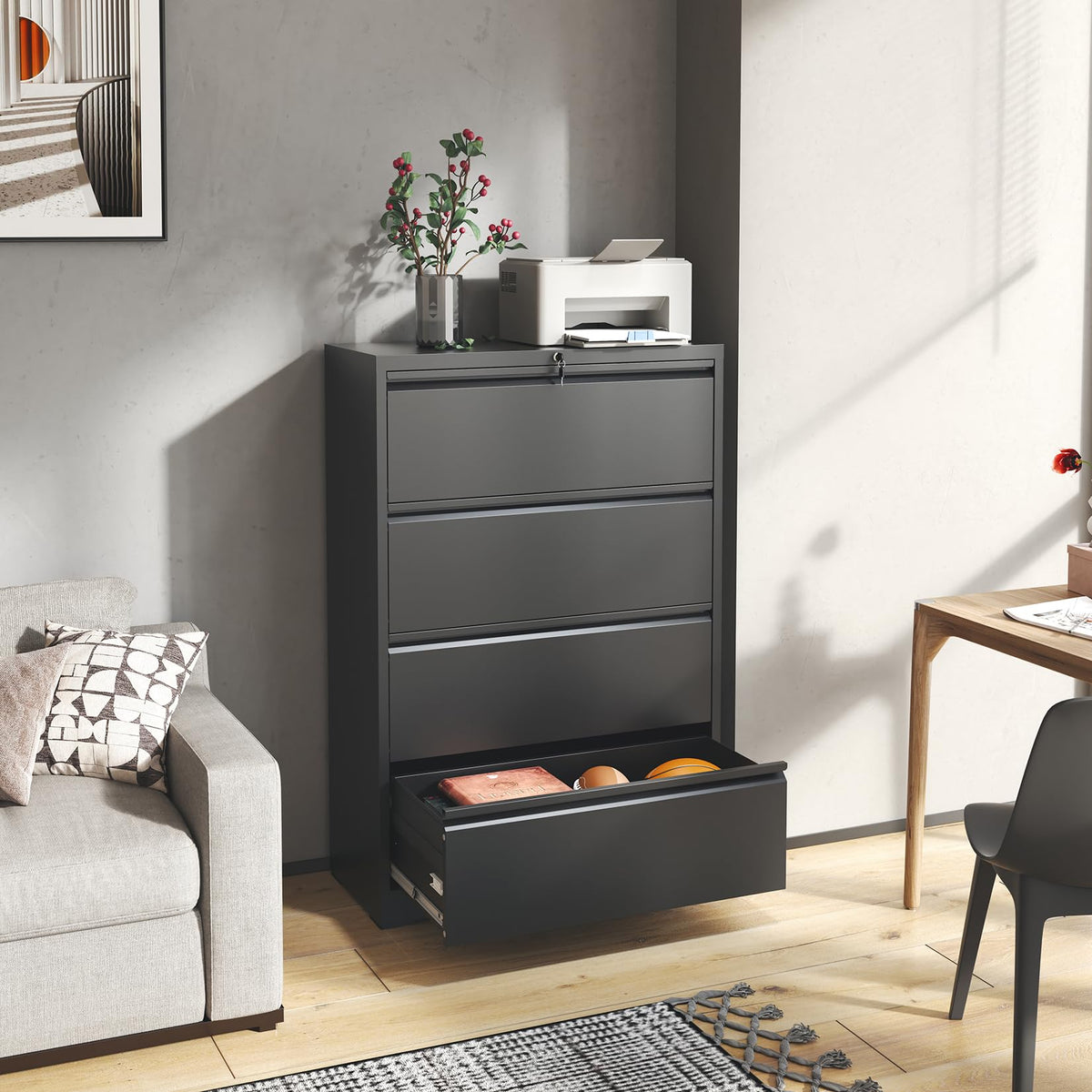 4 Drawer Steel File Cabinet with Lock B2872