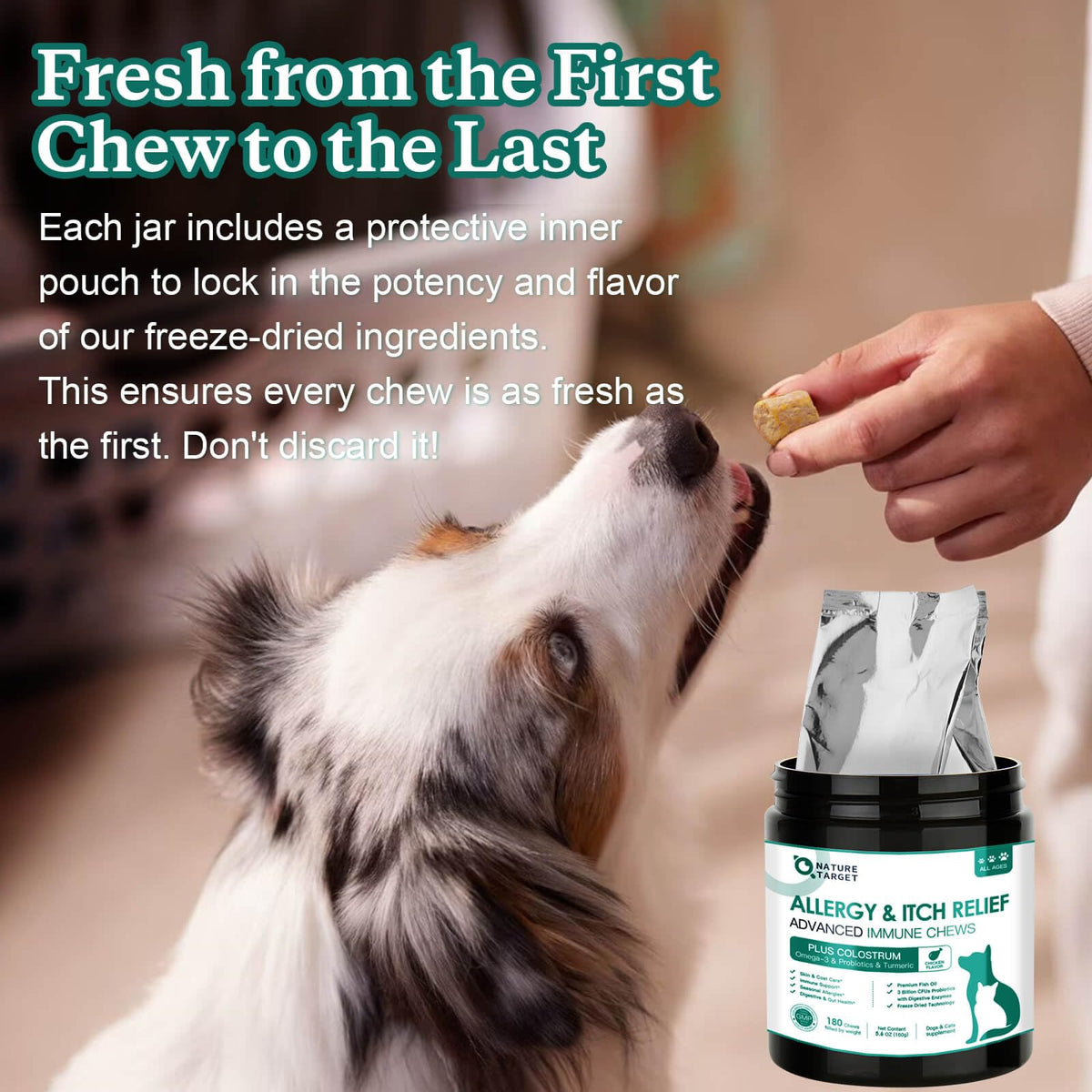 Dog Allergy Chews Real Chicken Freeze-Dried M7753