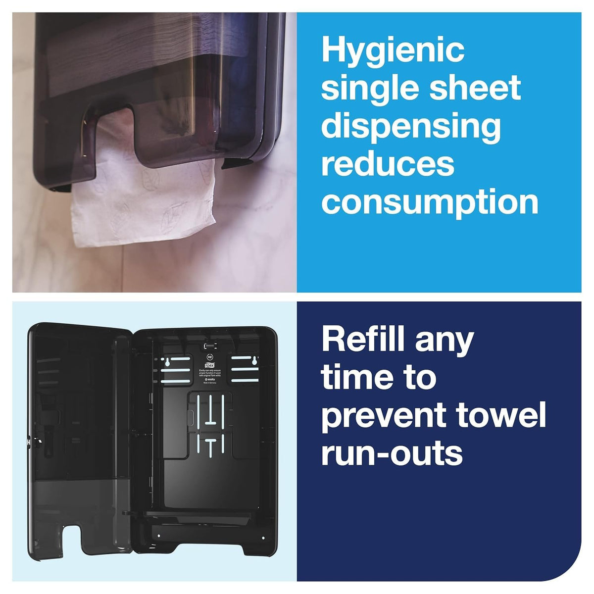 Black Multifold Hand Towel Dispenser with Multifold Hand Towel D65662