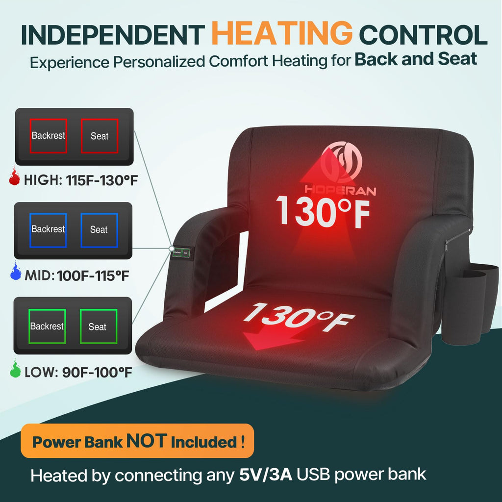Heated Stadium Seats with Back Support I61009