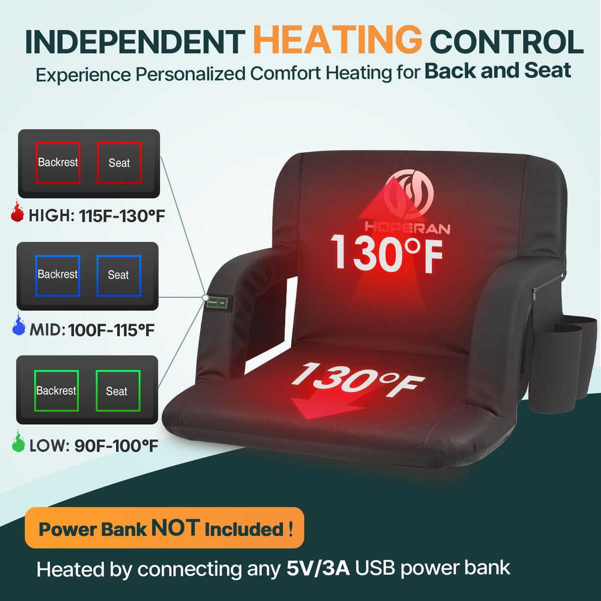 Heated Stadium Seats with Back Support I61009