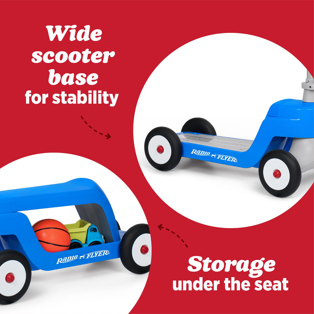 Blue/Red/Pink 4-Wheel Kids Scooter V280265