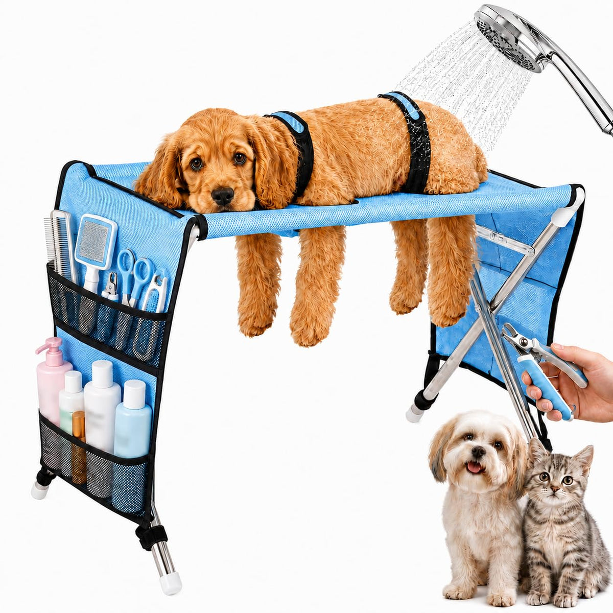 Pet Grooming Hammock with Stand K9829